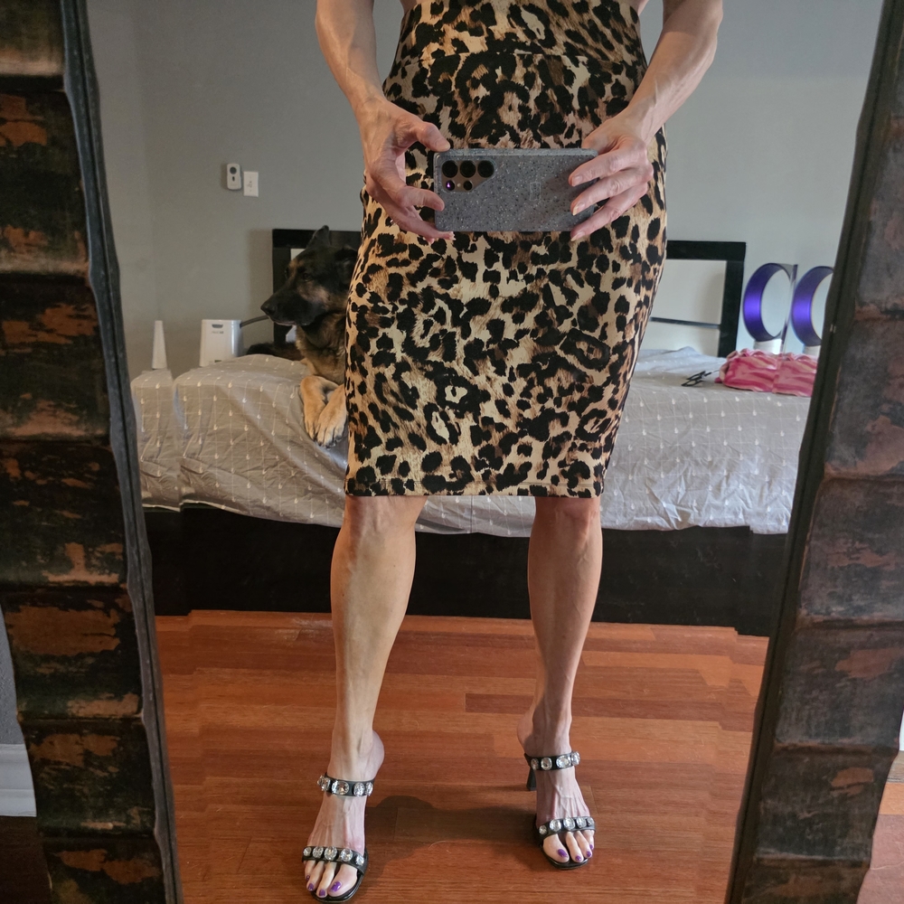 Thalia Sodi Green Leaf Print Pencil Skirt - Picture 6 of 6